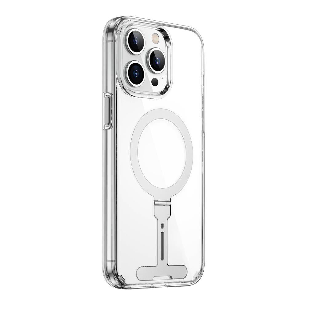 Fyy-014 Magsafe Uyumlu Standlı Şeffaf Iphone 15 Pro Max Kılıf