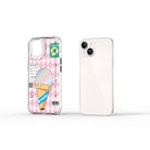 Summer Serisi Çift Katman Desenli Iphone 15 Kılıf