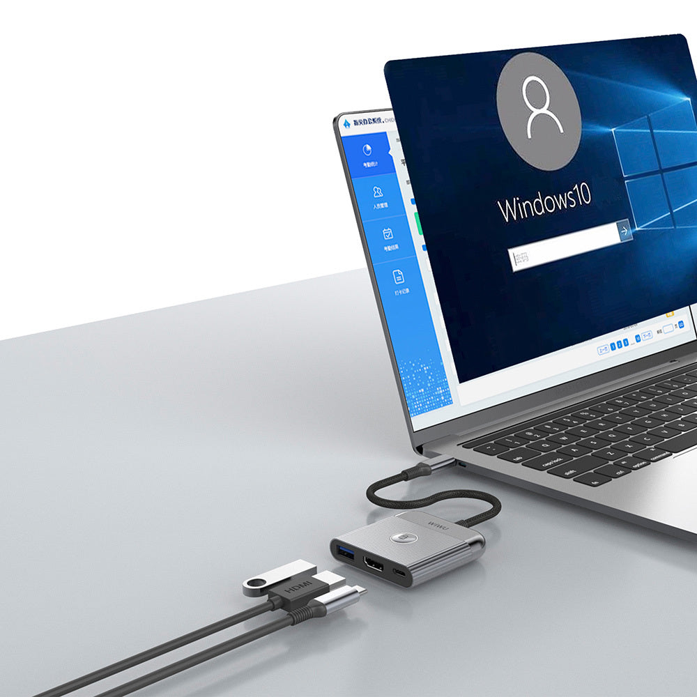 Travel Wi-Hb8002 3In1 Hdmi 4K 60Hz 100W Pd Type-C Hub Adaptör