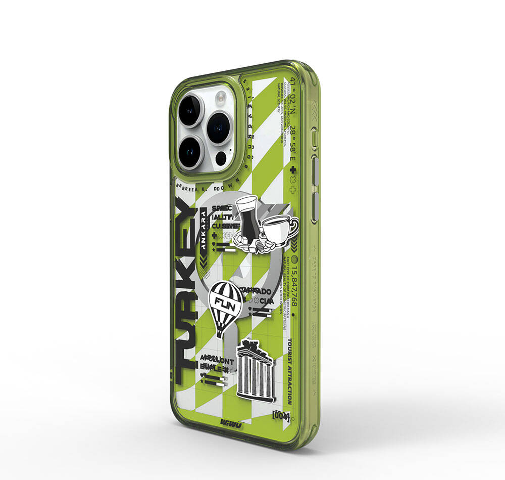Turkey A Serisi Magsafe Uyumlu Desenli Iphone 15 Pro Kılıf