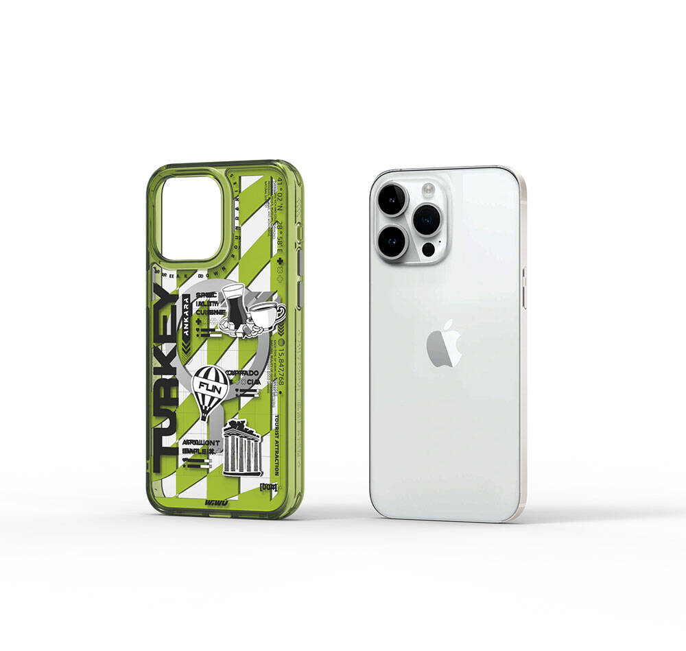 Turkey A Serisi Magsafe Uyumlu Desenli Iphone 15 Pro Max Kılıf