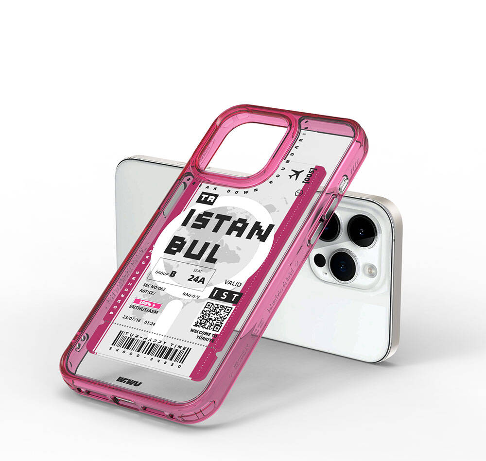 Turkey B Serisi Magsafe Uyumlu Bilet Desenli Iphone 15 Pro Max Kılıf