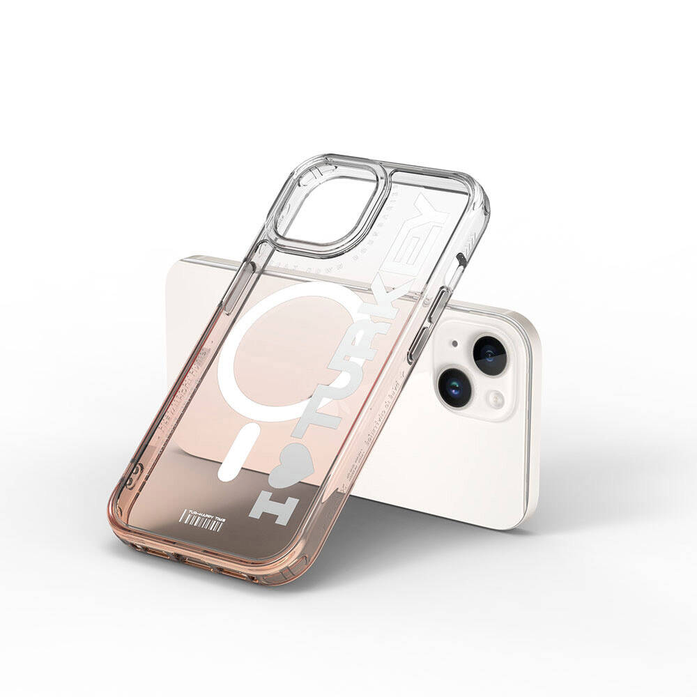 Turkey C Serisi Magsafe Özellikli Transparan Renk Geçişli Iphone 15 Kılıf