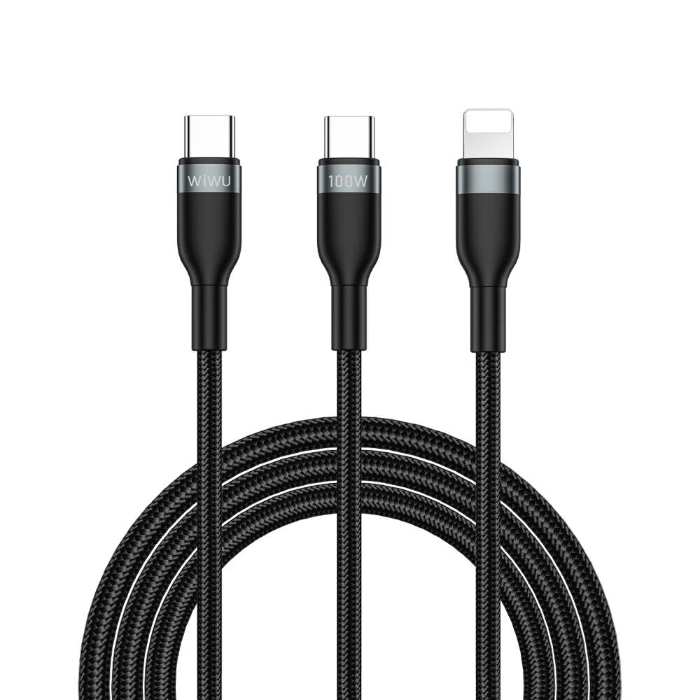 Wi-C029 Concise 2In1 Type-C To Lightning 100W Pd 1.2M Şarj Kablosu