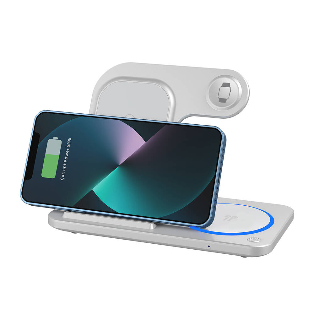 Wi-W020 3In1 Katlanabilir Magnetik Hızlı Şarj Standı
