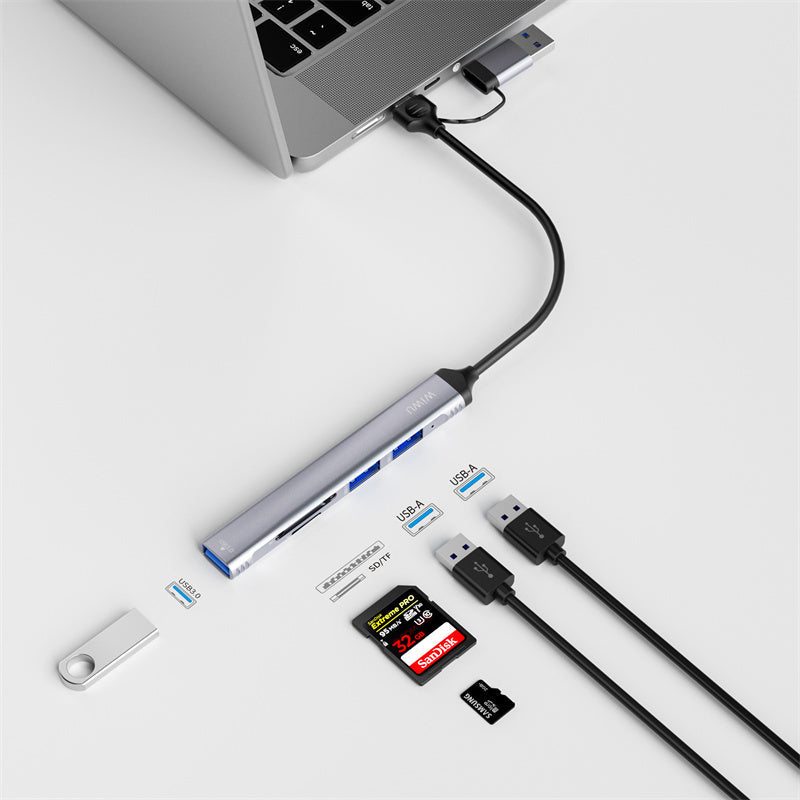 Zolo Wi-Hb003 Usb3.0 + Usb2.0 + Sd/Tf Type-C Usb-A 5In1 Hub Adaptör