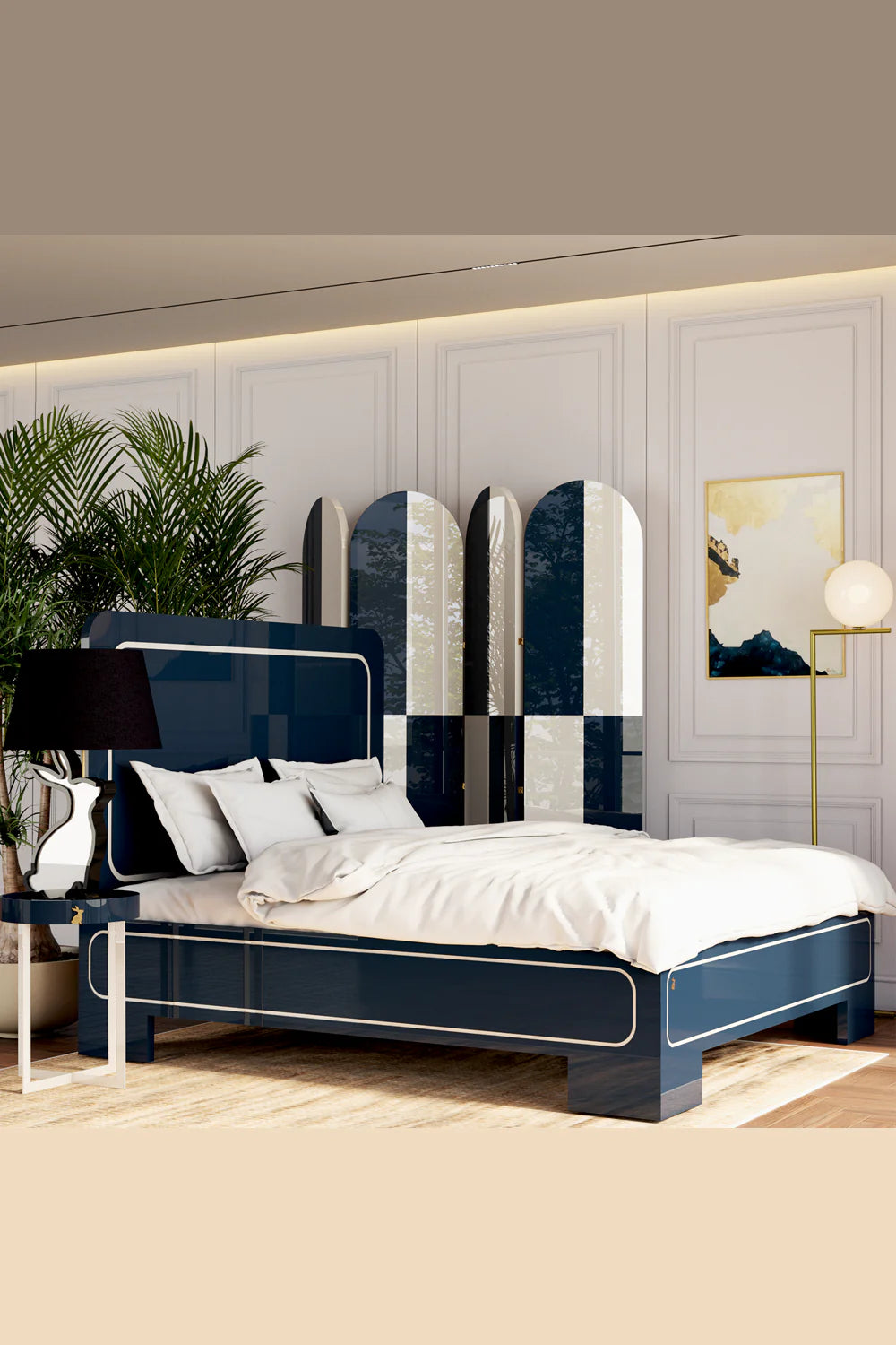 Wonderland Design Atelier-Tavşan Figürlü Siyah Beyaz Lake Abajur-Abajur-6-Milagron.com