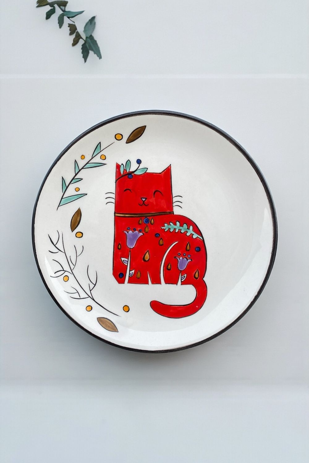 Red Cat Seramik Pasta, Tatlı Tabağı-18 Cm - 1