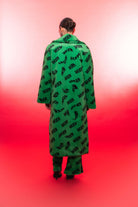 Wuen İstanbul-Wuen Green Long Fur Coat-Kaban-2-Milagron.com