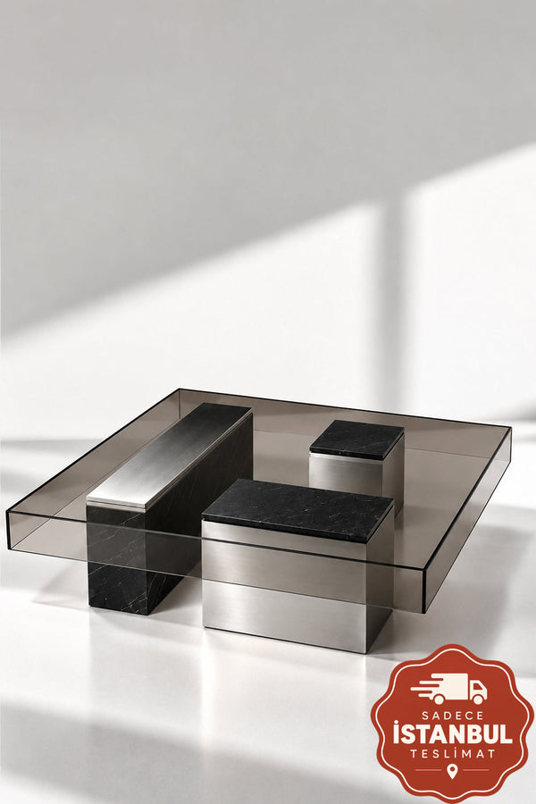 Nero Silver Orta Sehpa