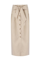 Yasemin Karagülle-Cassandra Skirt Beige-Etek-1-Milagron.com