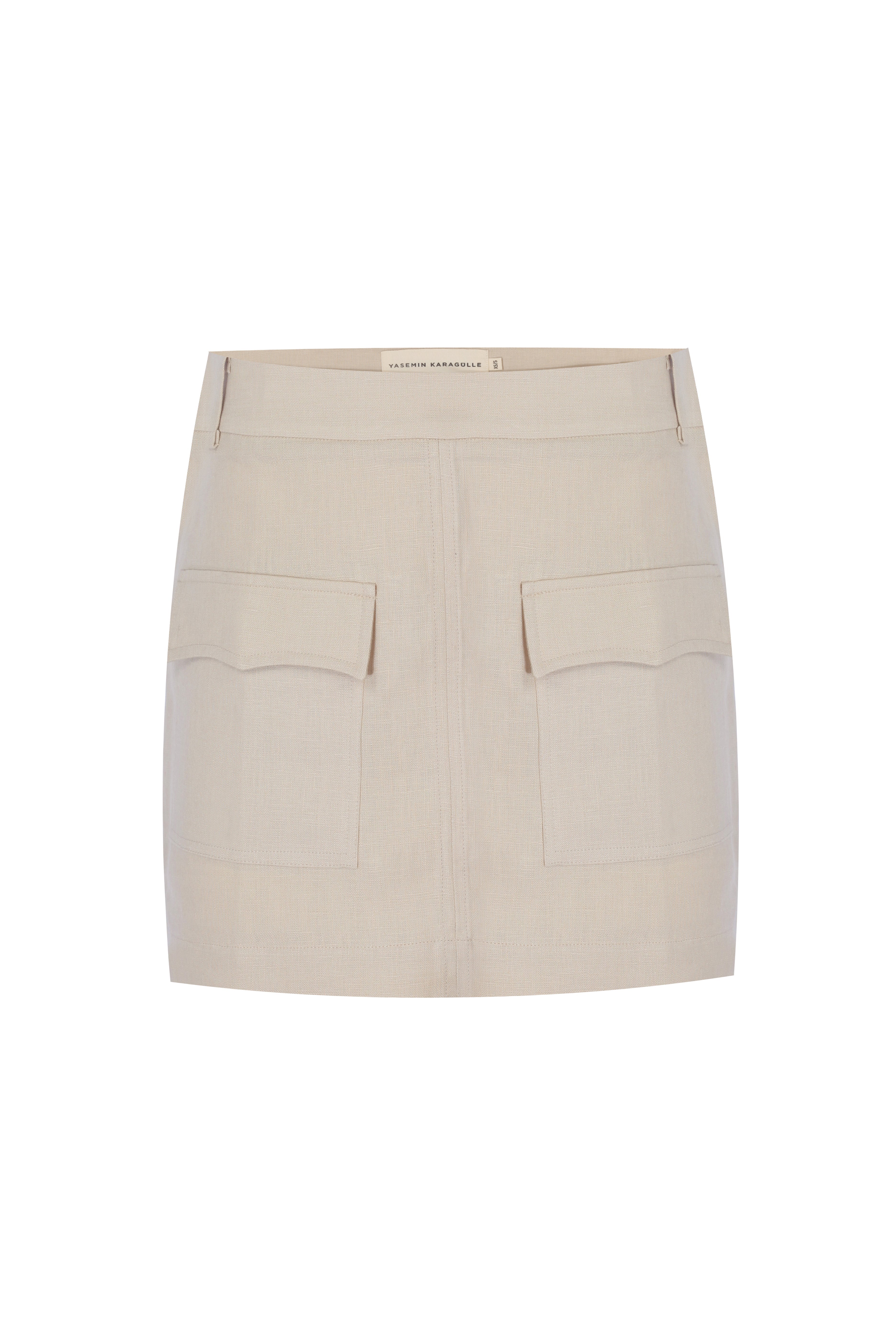 Yasemin Karagülle-Doriane Skirt Beige-Etek-1-Milagron.com