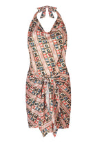 Yasemin Karagülle-Ellie Dress Beige Pattern-ELBİSE-1-Milagron.com