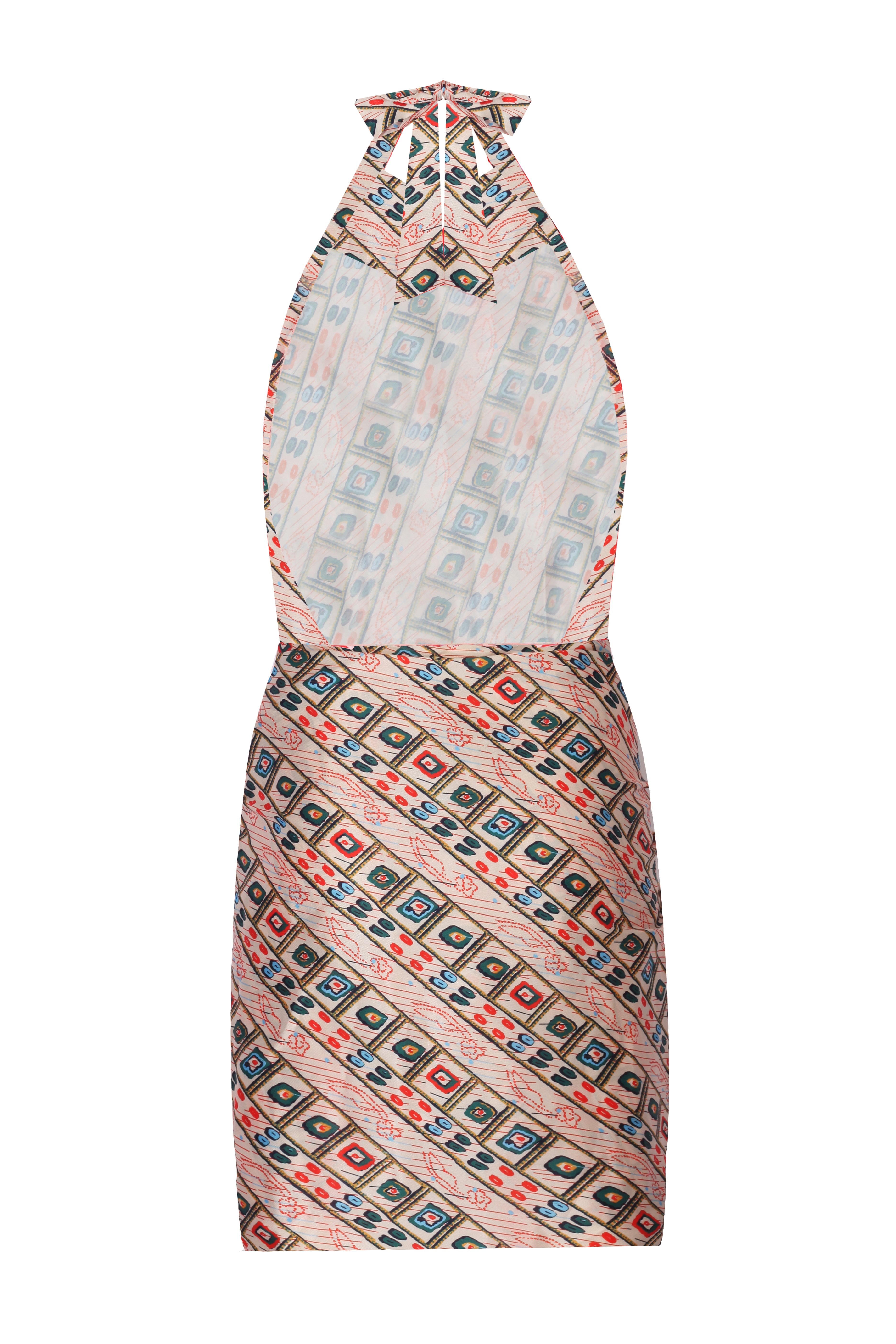 Yasemin Karagülle-Ellie Dress Beige Pattern-ELBİSE-2-Milagron.com