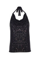 Yasemin Karagülle-Helen Top Black Sequined-Bluz-1-Milagron.com