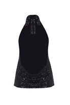 Yasemin Karagülle-Helen Top Black Sequined-Bluz-2-Milagron.com