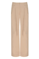 Yasemin Karagülle-Joe Pants Camel-Kumaş Pantolon-1-Milagron.com