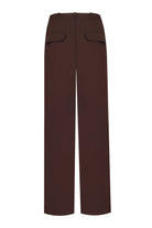 Yasemin Karagülle-Marlow Pants Dark Brown-Kumaş Pantolon-2-Milagron.com