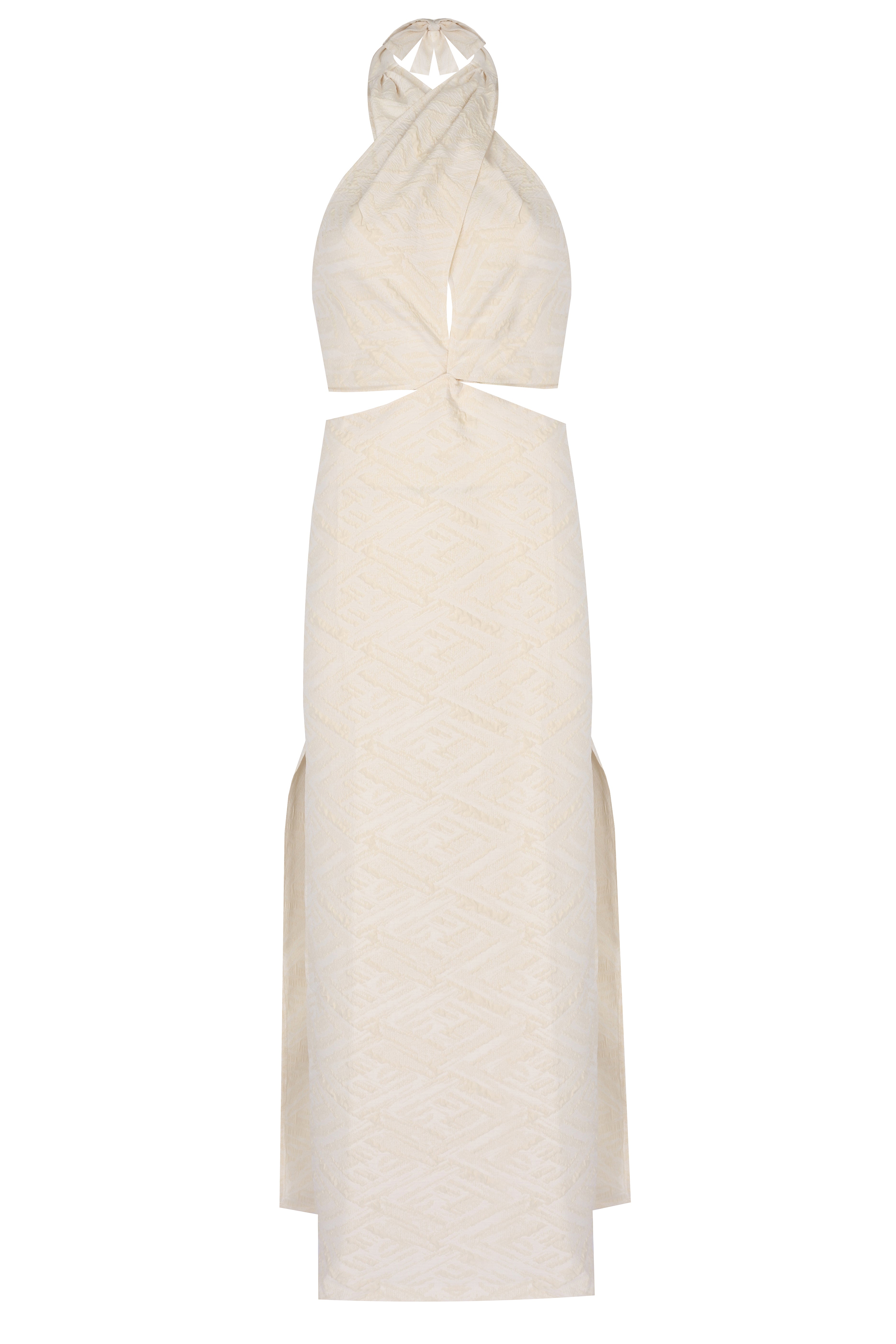 Yasemin Karagülle-Roxy Dress Ecru-Elbise-1-Milagron.com