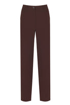 Yasemin Karagülle-Tracy Pants Dark Brown-Kumaş Pantolon-1-Milagron.com