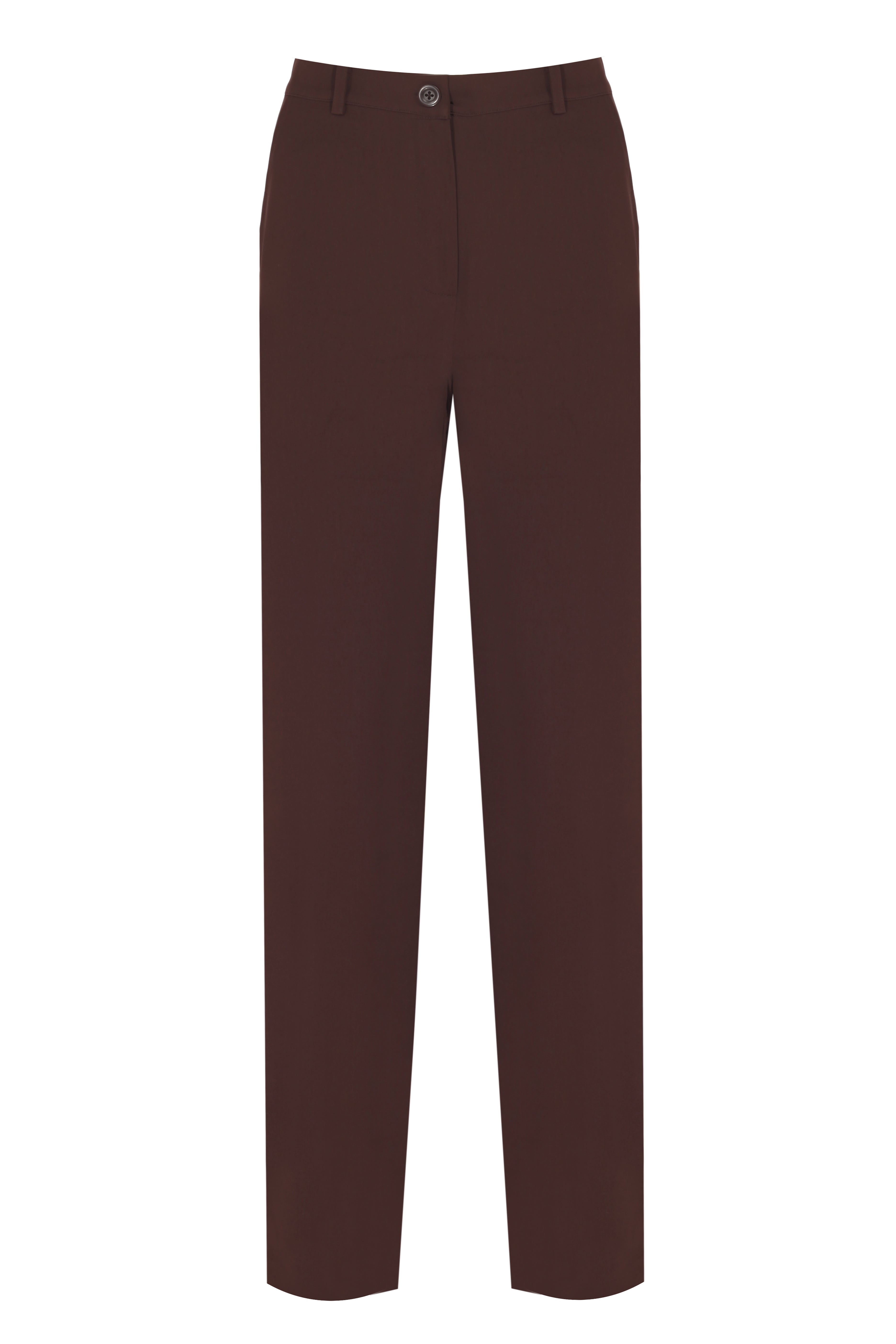 Yasemin Karagülle-Tracy Pants Dark Brown-Kumaş Pantolon-1-Milagron.com