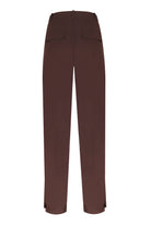 Yasemin Karagülle-Tracy Pants Dark Brown-Kumaş Pantolon-2-Milagron.com
