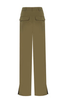 Yasemin Karagülle-Tracy Pants / Green-Kumaş Pantolon-2-Milagron.com