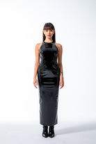 Yelda Alatekin-Blossom Black Midi Dress-Elbise-1-Milagron.com
