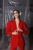 Yelda Alatekin-Capella Red Blazer-Ceket-1-Milagron.com