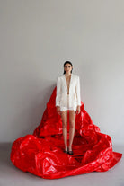 Yelda Alatekin-Leo Ecru Skort-Etek-3-Milagron.com