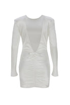 Yelda Alatekin-Lyra White Mini Dress-Elbise-5-Milagron.com