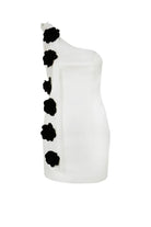 Yelda Alatekin-Mimosa White Mini Dress-Elbise-4-Milagron.com