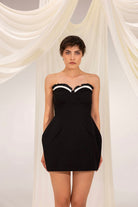 Seraphina Black & White Mini Dress - 0