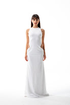Yelda Alatekin-Siena White Maxi Dress-Elbise-1-Milagron.com