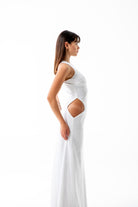 Yelda Alatekin-Siena White Maxi Dress-Elbise-2-Milagron.com