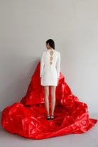 Yelda Alatekin-Ursa Ecru Mini Dress-Elbise-2-Milagron.com