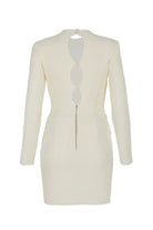 Yelda Alatekin-Ursa Ecru Mini Dress-Elbise-5-Milagron.com