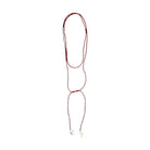 Bordo Kristal Boncuk Kolye