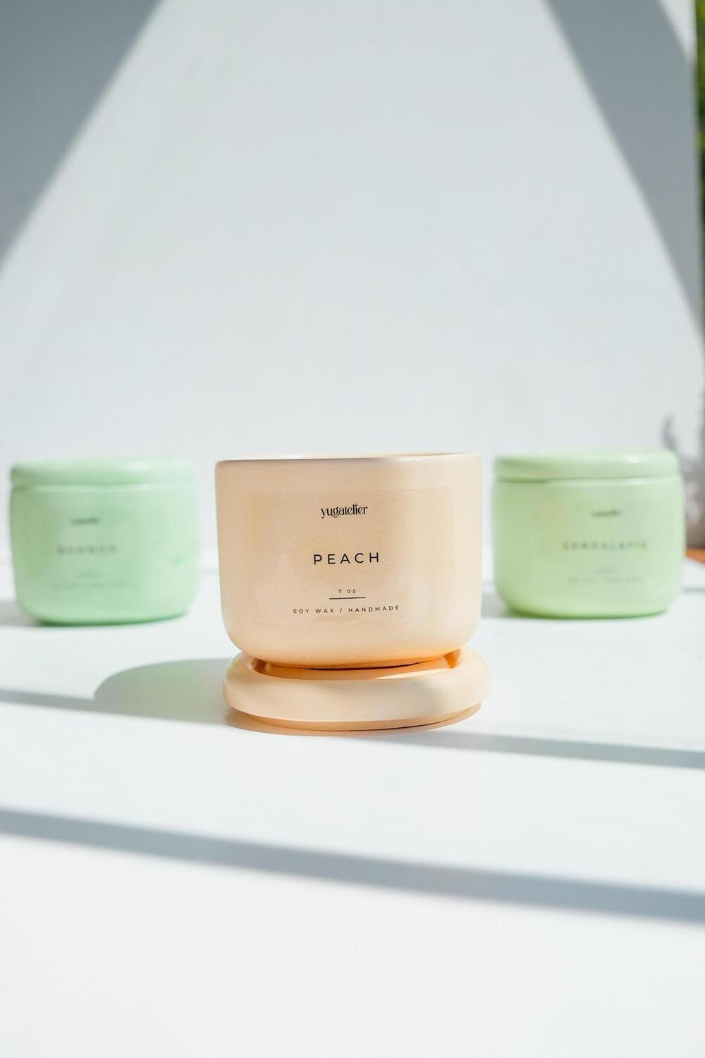 Yugatelier-Şeftali Kokulu Soya Mumu-Mum-1-Milagron.com