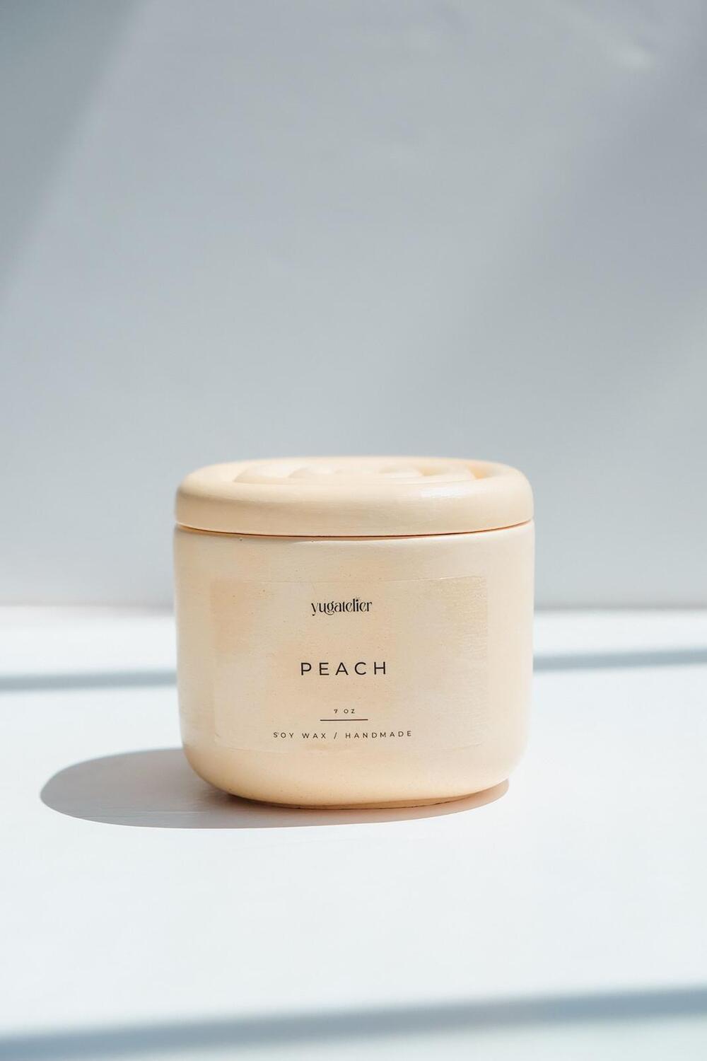Yugatelier-Şeftali Kokulu Soya Mumu-Mum-2-Milagron.com