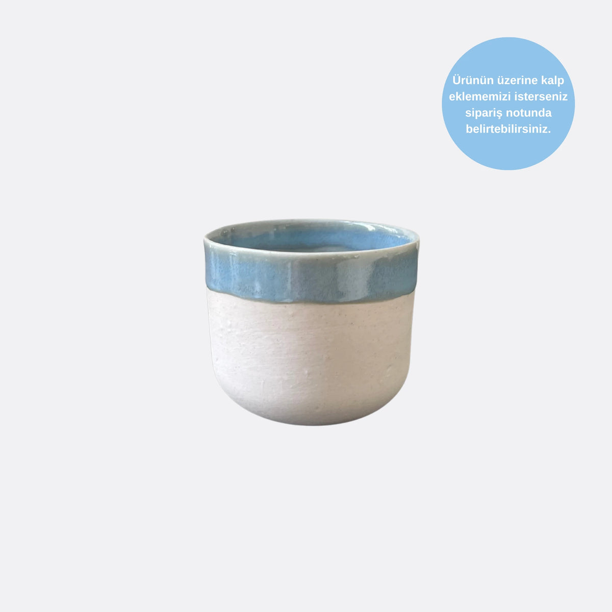 Baby Blue Stoneware Tombul Mug