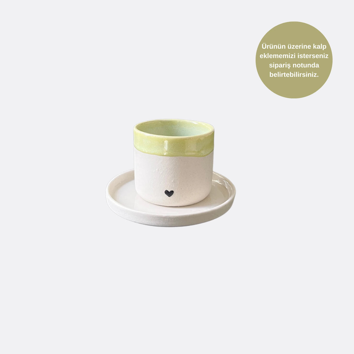 Olive Stoneware Türk Kahvesi / Espresso Fincan Seti