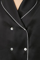 Zau-%100 İpek Biyeli Siyah Pijama Takımı-Pijama Takımı-4-Milagron.com