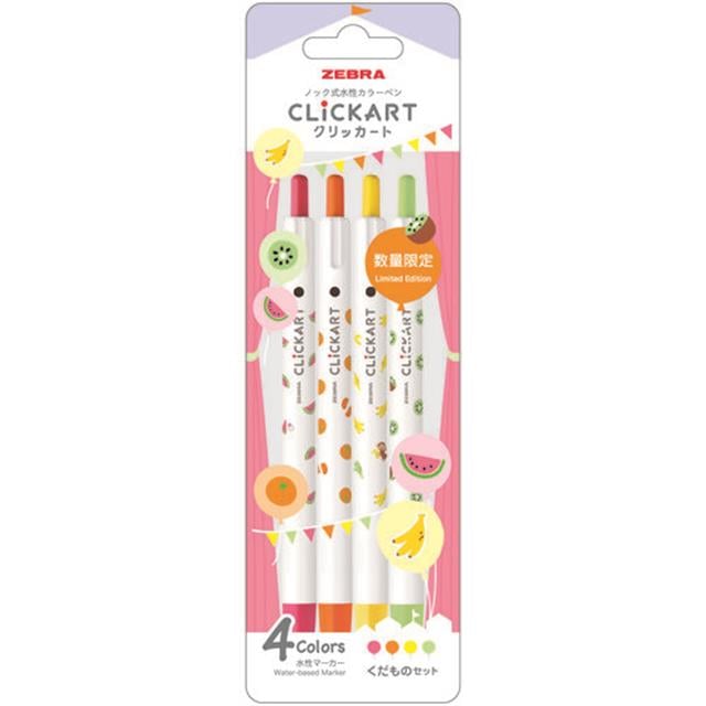 Zebra-Zebra Clickart Limited Edition Karpuz, Portakal, Muz, Kivi Çizim Kalemleri Seti-Çizim Kalemleri-1-Milagron.com