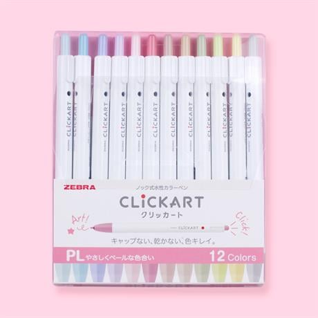 Zebra-Clickart Retractable Sign 12'li Kalem Seti 0.6 Mm Pl-Kalem Seti-1-Milagron.com