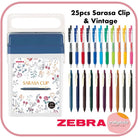 Zebra Sarasa 0.5Mm Z Box 25'Li Jel Kalem Seti Plastik Çantalı Set / Jj15-25C-Zbox