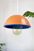 Zef Design-Temnos - Terracotta Mavi Avize , Beyaz Kablo-Avize-3-Milagron.com