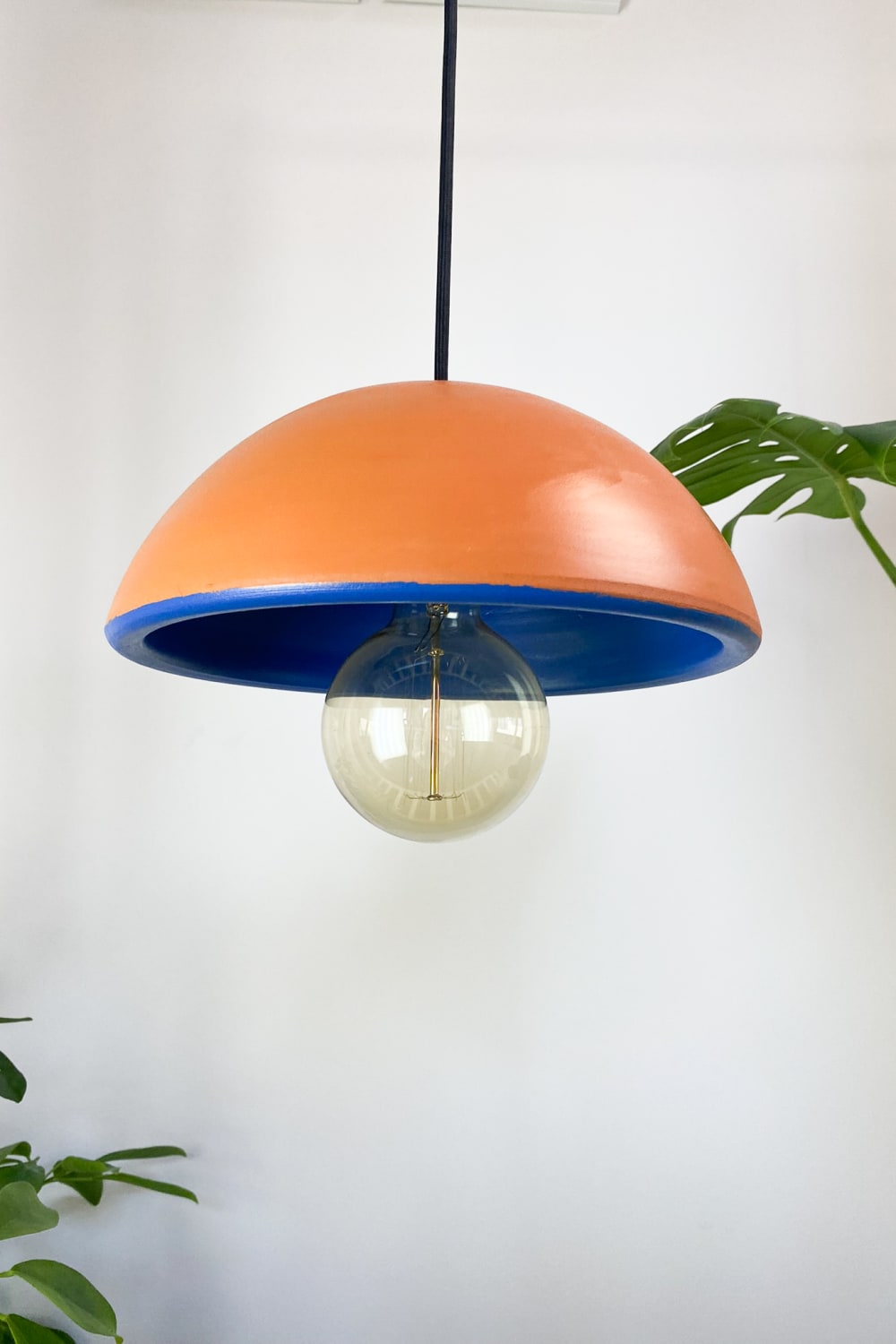 Zef Design-Temnos - Terracotta Mavi Avize , Siyah Kablo-Avize-3-Milagron.com