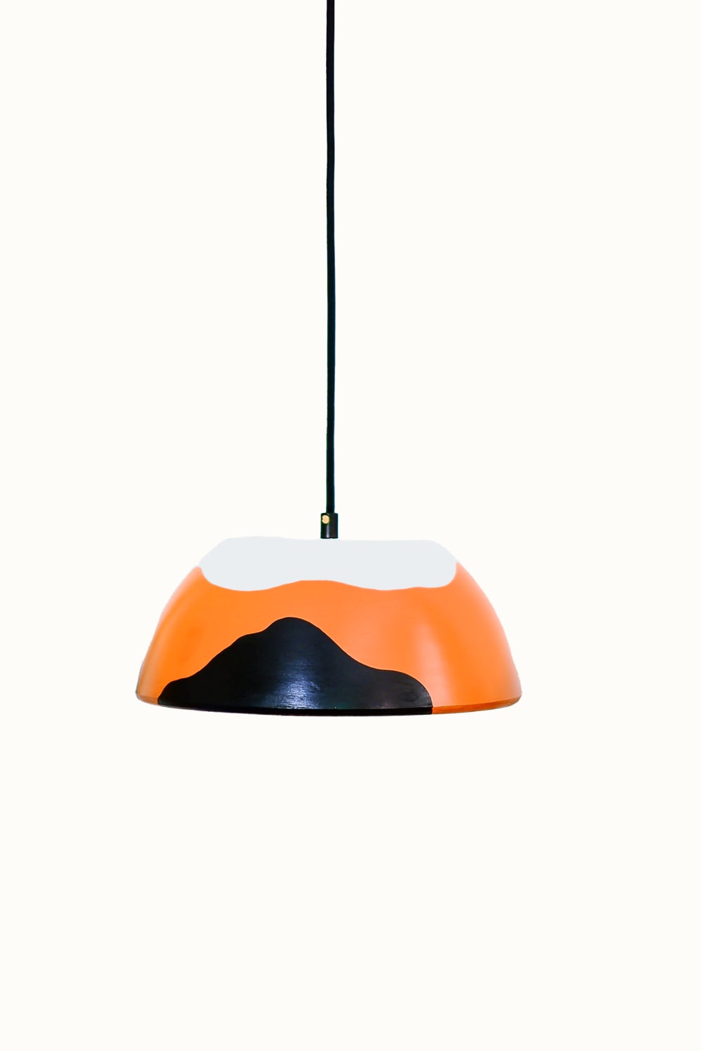 Zef Design-Temnos - Terracotta Siyah Beyaz Avize ,Siyah Kablo-Avize-1-Milagron.com