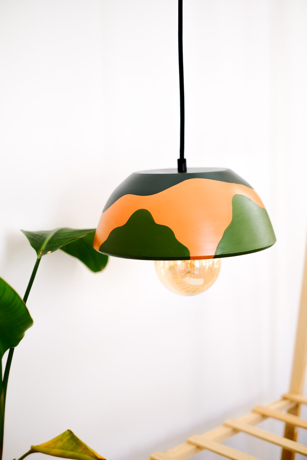 Zef Design-Temnos - Terracotta Yeşil Avize , Siyah Kablo-Avize-4-Milagron.com